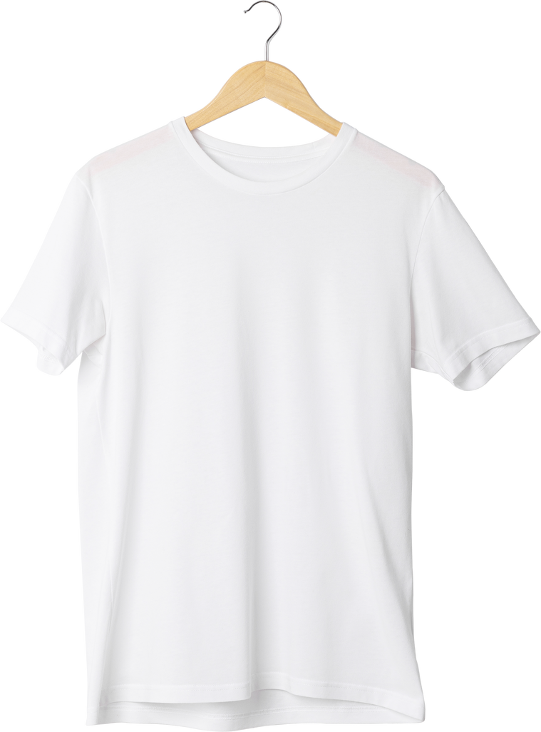 White T shirt mockup hanging, Png file