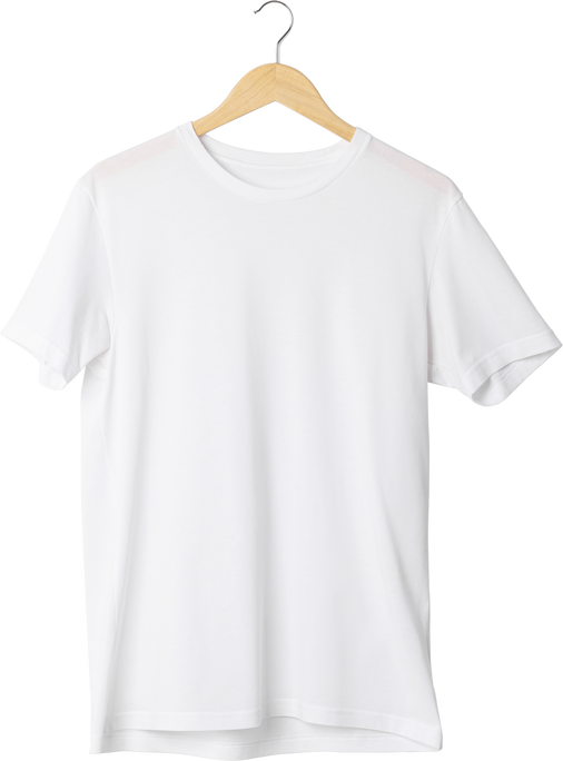 White T shirt mockup hanging, Png file