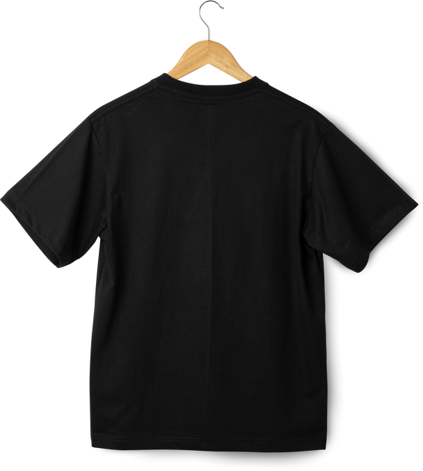 Black T shirt mockup hanging, Realistic t-shirt